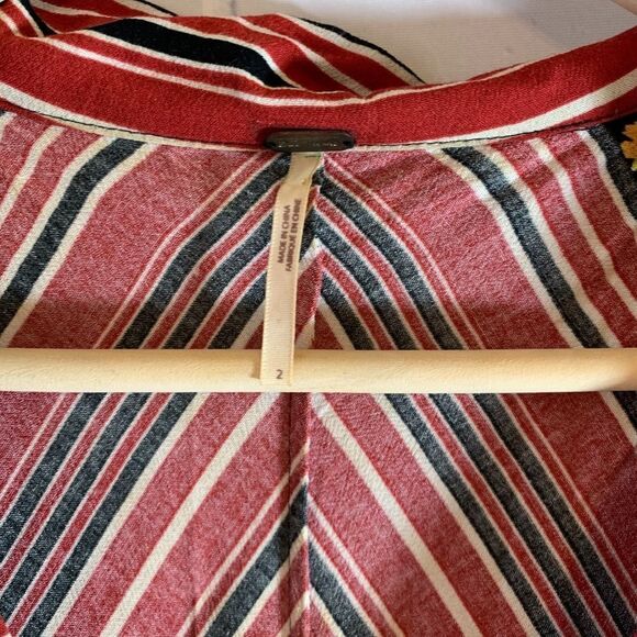 Free People Mix It Up Black Print Dress Sz… - Picture 3 of 6